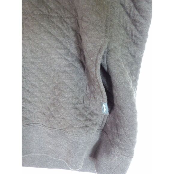 Eddie‎ Bauer Brown 1/4 Snap Quilted Pullover w/ Kangaroo Pocket | Medium - Picture 9 of 10
